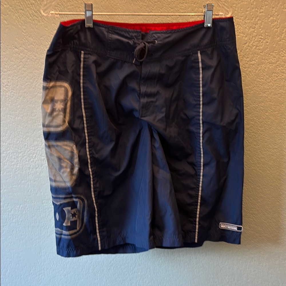 DC Blue and Red Board Shorts Quick-Dry Swimwear